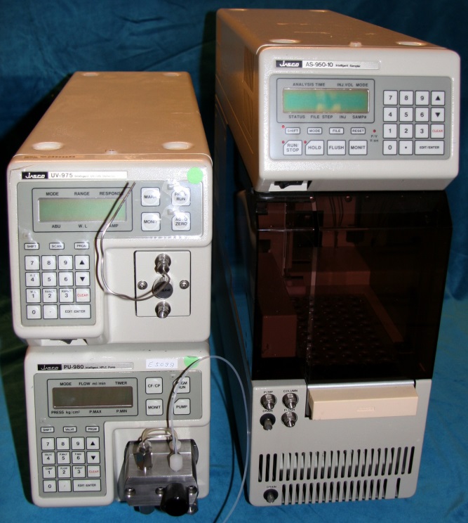 Jasco PU-980 pump with UV-975 detector and AS-950-10 autosampler