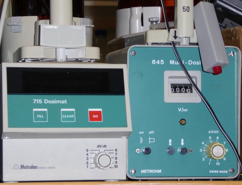 Metrohm Dosimat 715 and 645 Dispensers